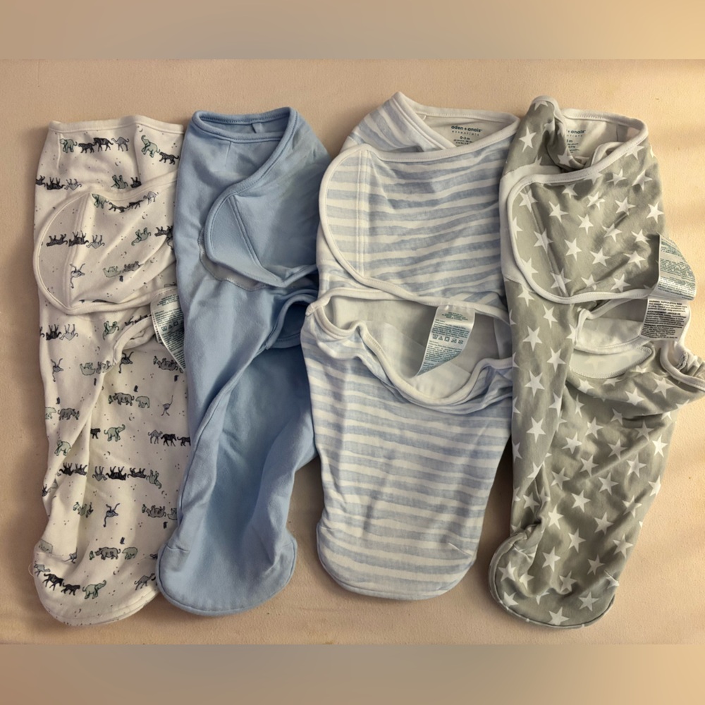 Set of 4 Aden and Anais swaddles